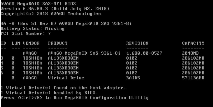 按Ctrl+R进入raid配置界面