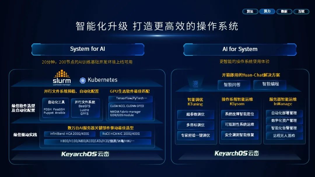云峦服务器操作系统KeyarchOS V5.8 新版本
